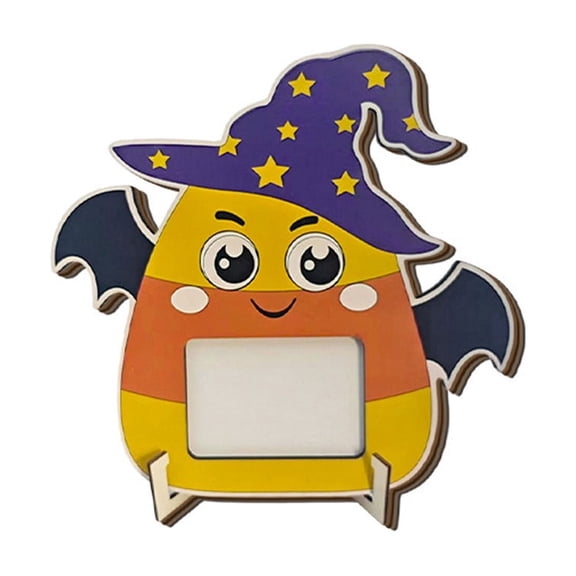 B Halloween Wooden Photo Frame With Pumpkin Design For 2.5X3.5 Inch Pictures Decor