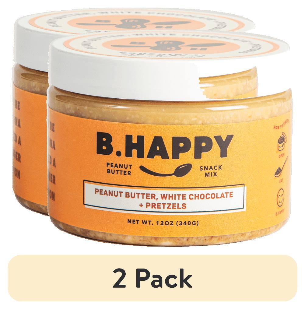 (2 pack) B Happy Peanut Butter, All Natural, Dream Big White