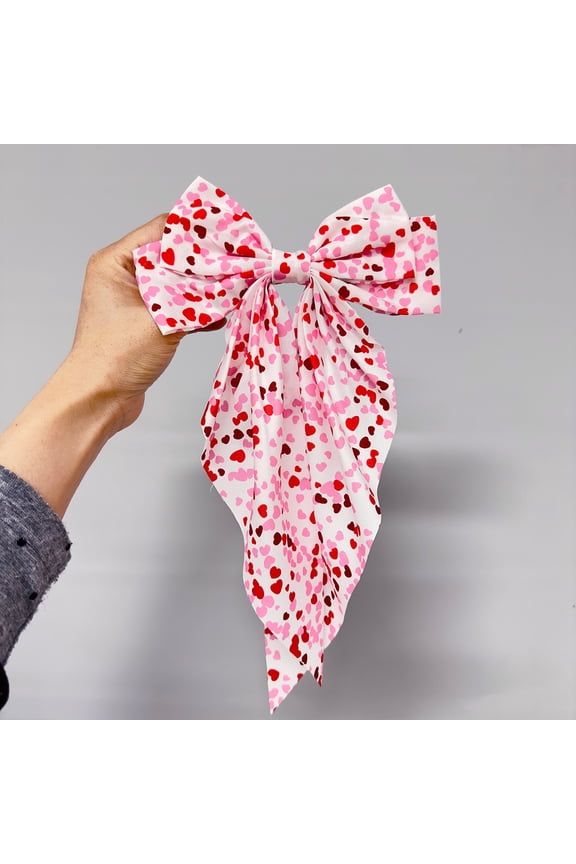 B Heart Shaped Bow Hair Clip With Spring Grip For Women Updos And Back Of The Head Styling For Valentines Day And Special Occasions