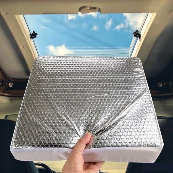 B.IVW 14x14 inch RV Skylight Insulator Cover, Reflective Sunshade for Standard Roof Vents, 1 Pack