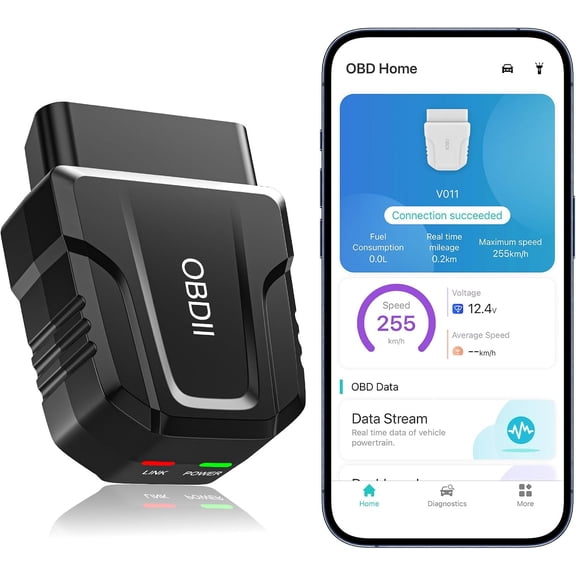B.IVW Bluetooth OBD2 Scanner, Wireless Car Code Reader Diagnostic Tool for 1996 and Newer OBD-II Gasoline Vehicles