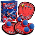 thumbnail image 1 of B.IVW Velcro Catch Ball Set, 4 Sticky Paddles (2 Red, 2 Blue), 4 Soft Balls & 1 Storage Net Bag, Outdoor Toss & Catch Game for Kids Ages 3-12, 1 of 6
