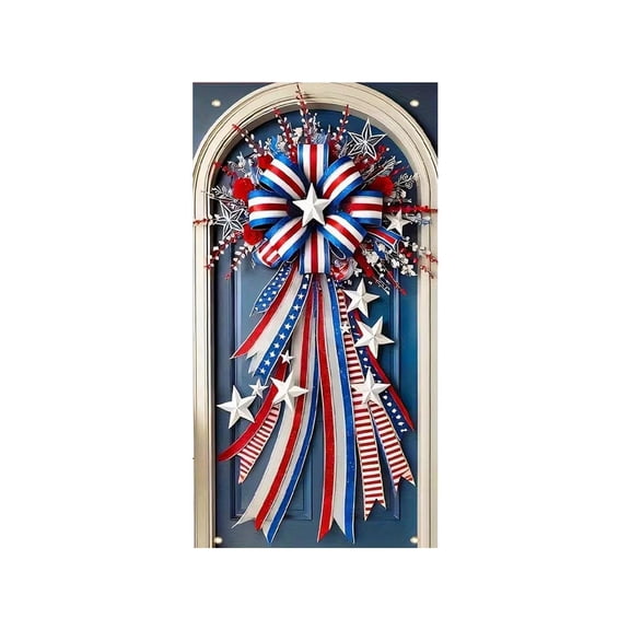 B Independence Day Decorative Door Frame Hanging Background Fabric 70.87X35.43In Nylon Spandex