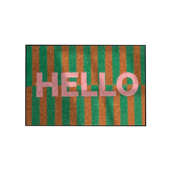 B Indoor Outdoor Door Mat With Festive Design, High Density Polyester, Absorbent Nonslip Base, Dirt Proof Mat For Bathroom, Pet Feeding Area, And Dorm 24X16X0.2In 1.5Lb