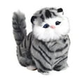 thumbnail image 1 of B Interactive Realistic Cat Plush Animal With Sound Feature Soft Stuffed Toy Educational Sensory Gift For Kids Birthday Party 6.3X5.5 Inch, 1 of 2