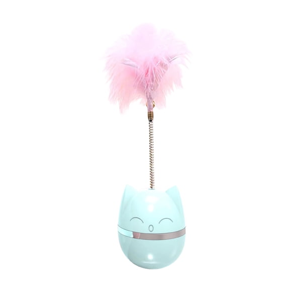 B Interactive Wobble Owl Toy Squeaky Play Ball For Indoor Cats