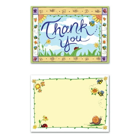B Is For Baby Thank You Notes 4" X 5 1 By 2"- 12 Pack(8 Per Package)