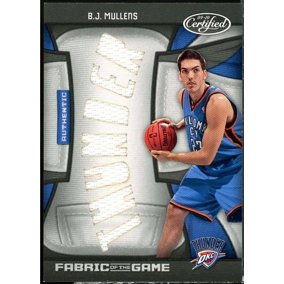 B.J. Mullens Card 2009-10 Certified Fabric of the Game Team Die Cuts #191