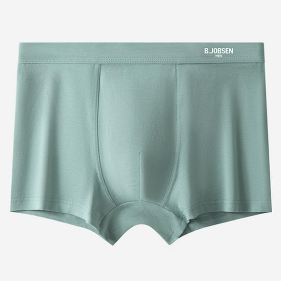 B.JOBSEN MEN Big & Tall Men's Cotton Boxer Briefs, Comfortable Breathable, Classic, Green, Size 2XL - Everyday Underwear