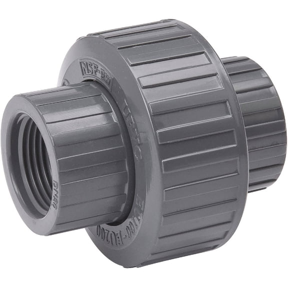 B&K Industries PVC Union 164-103 - Threaded Schedule 80 - 1-2 In.