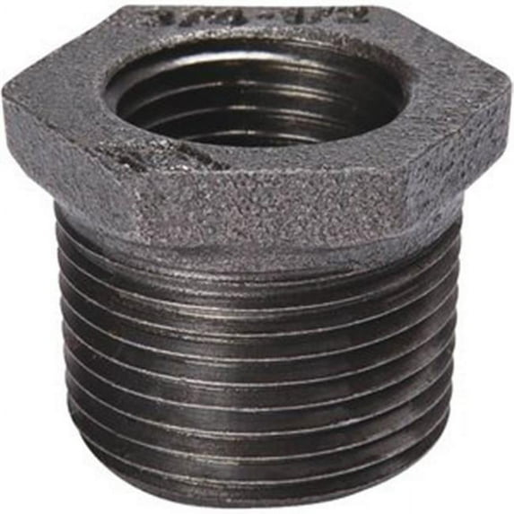B&K Industries Black Iron Hexagon Bushing 521-931HC - Malleable Iron - 1/2 In. x 1/4 In.