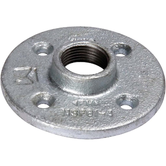 Southland 1 In. Malleable Iron Galvanized Floor Flange 511-605HN