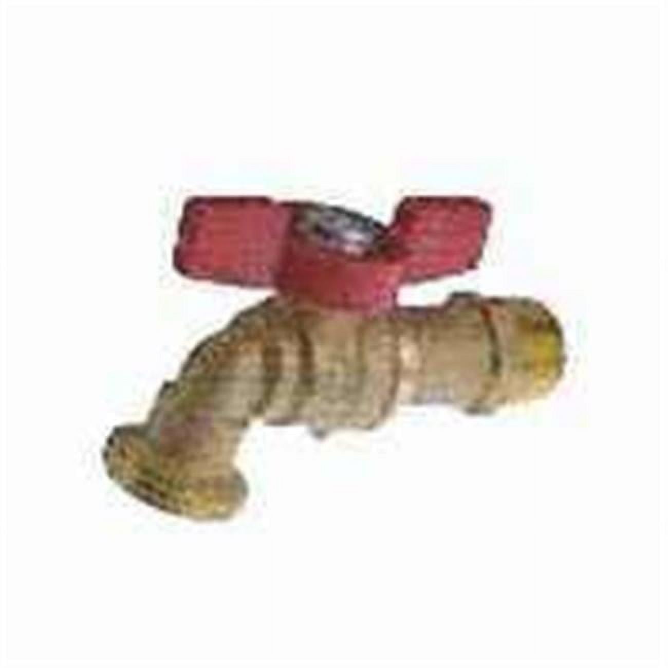 Forged Brass 3/4" Quarter Turn Hose Bibb with Red Handle