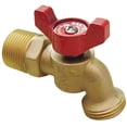 thumbnail image 1 of Mueller Brass Hose Bibb Valve - 1/2 In. MIP x 3/4 In. MHT, Durable Brass, Chrome Finish, 1 of 2