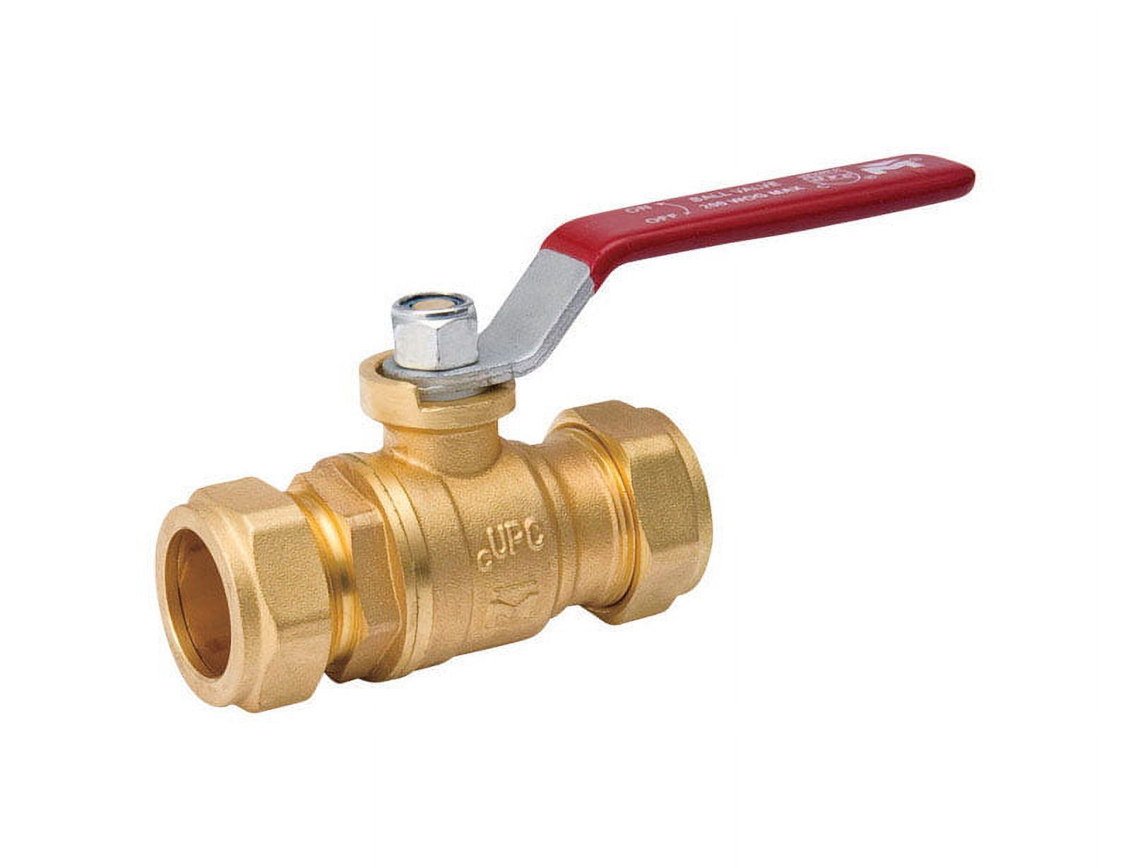 1" Brass Ball Valve with Quarter-Turn Lever Handle