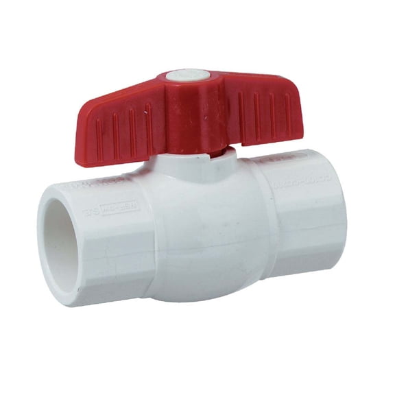 B & K 107-635HC Ball Valve 1 in Compression 2 Ports/Ways PVC