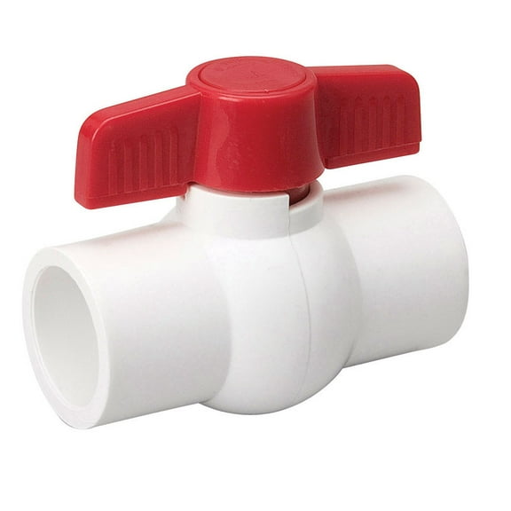 B & K 107-635HC Ball Valve 1 in Compression 2 Ports/Ways PVC
