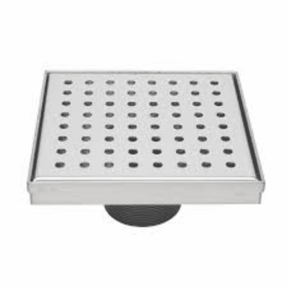 B&K Industries Square Shower Drain 133-015S03 - Chrome - 6 in