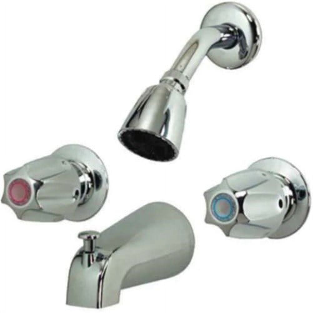 B&K 221002 Tub & Shower Faucet 2-Metal Handle, Chrome