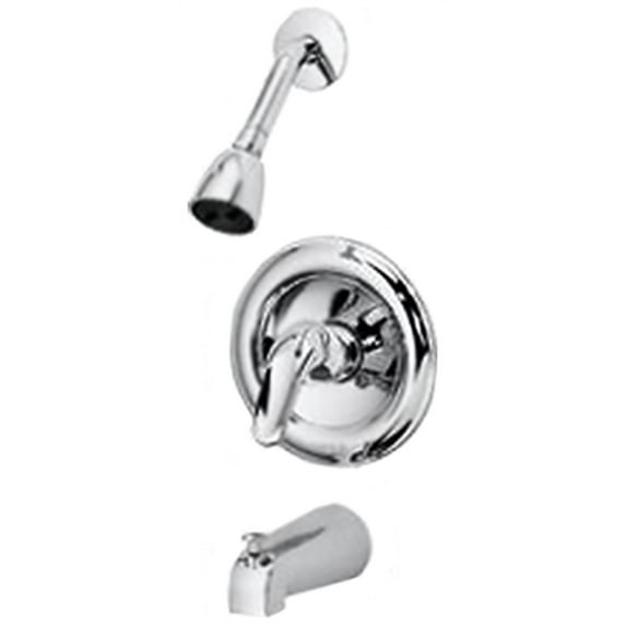 B&K 222-225 Tub & Shower Faucet, Single Metal Lever Handle, Chrome