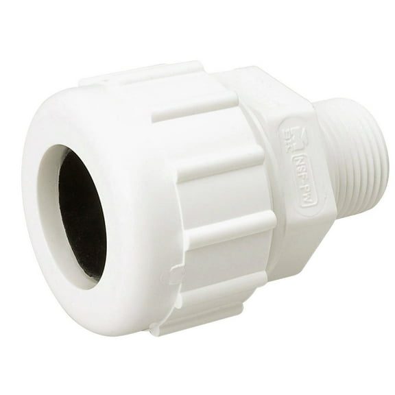 B&K Industries PVC Compression Union Adapter 161-104 - Schedule 40 - 3/4 In. MIPT
