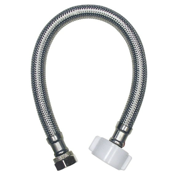 B&K Industries Toilet Connector Flexible Braid Stainless Steel - 3/8 In. Flare x 7/8 In. BC x 20 In. - Pack of 12
