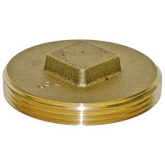 B&K 3 In. NPT BrassRaised Square Head Plug 156-024