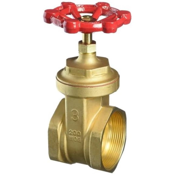 B&K 3 in. Brass Threaded Gate Valve