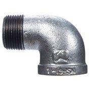 B&K Industries Ace Hardware Street Elbow Malleable Galvanized Iron - 2" x 2", Silver   Standard Mounting Hardware, Drop-In Replacement