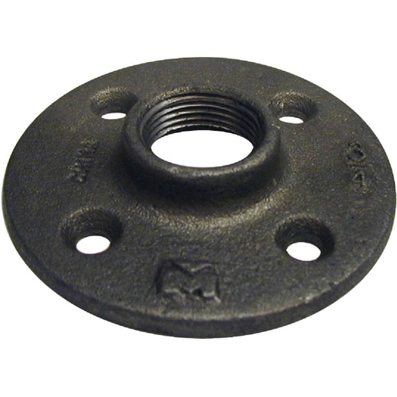 B & K 521-603BG Floor Flange, 1/2", Black Iron