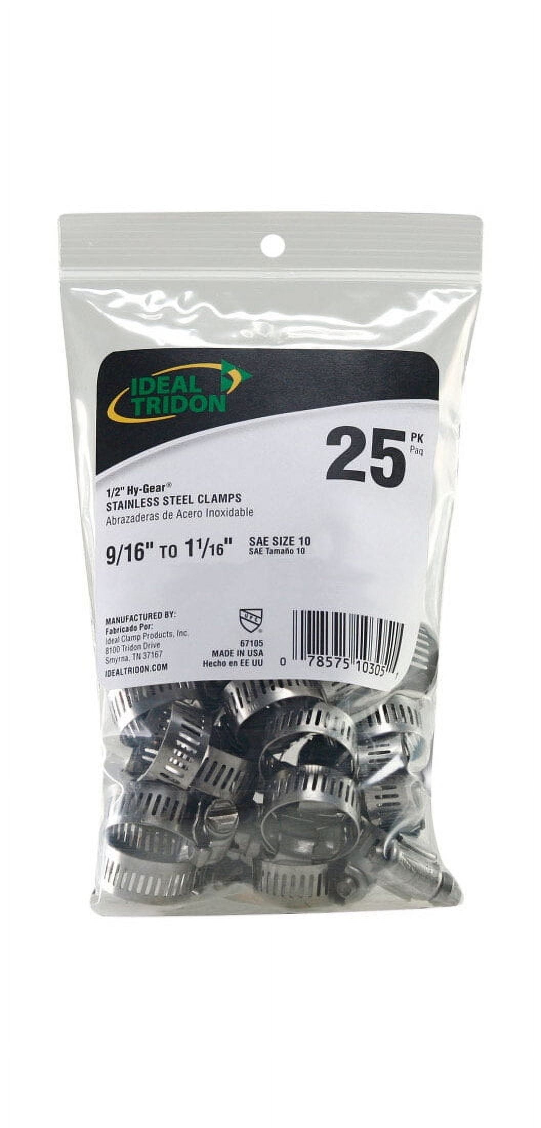 B & K 6710550 Ideal Tridon 0.56 in. to 1.06 in. Stainless Steel Hose Clamp