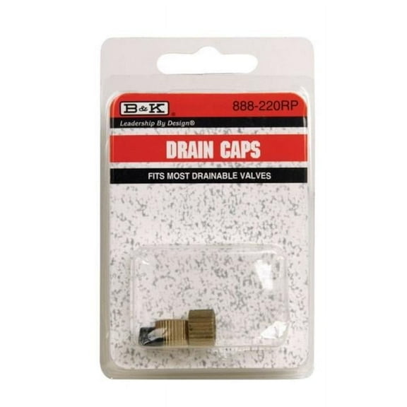 B & K 888-221RP Drain Caps for Drainable Valves  0.31 & 0.37 in.