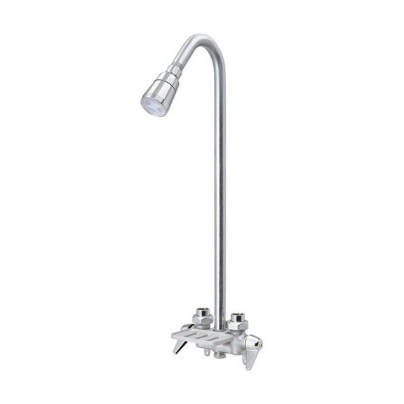 B & K Chrome 2-Handle Knob Utility Shower Faucet 126-015