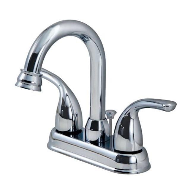 Chrome Coastal 2 Handle Lavatory Faucet with Pop-Up