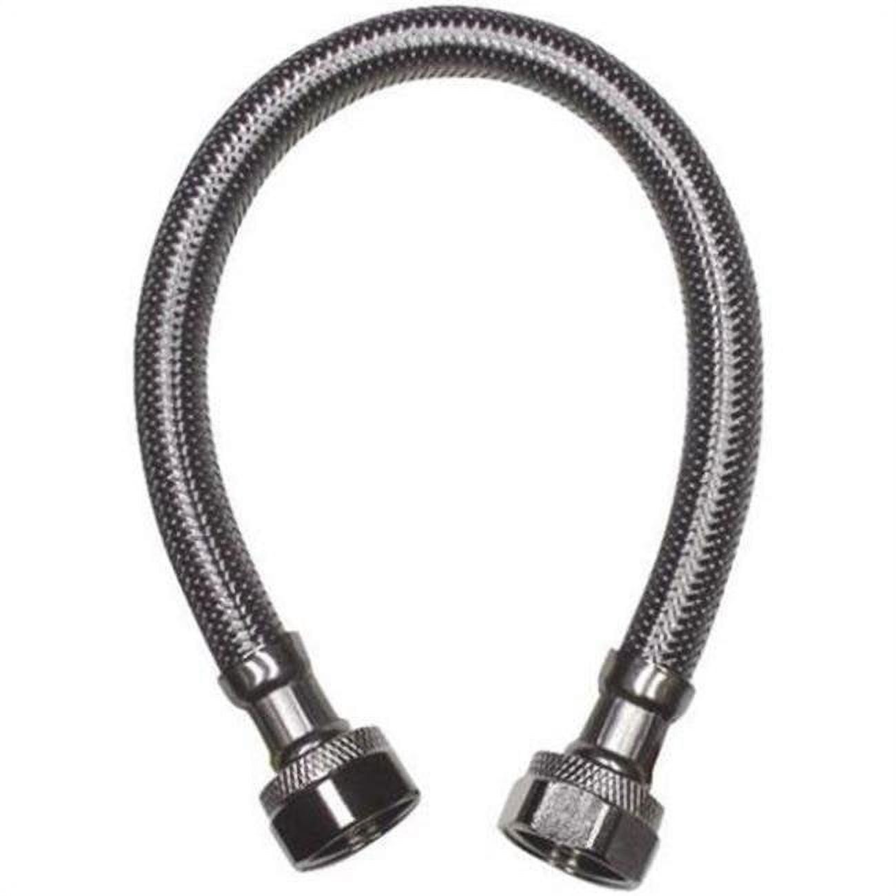 B & K Industries 496-013 Braided Stainless Steel Faucet Supply Line- 0.5 x 0.5 x 20 in.