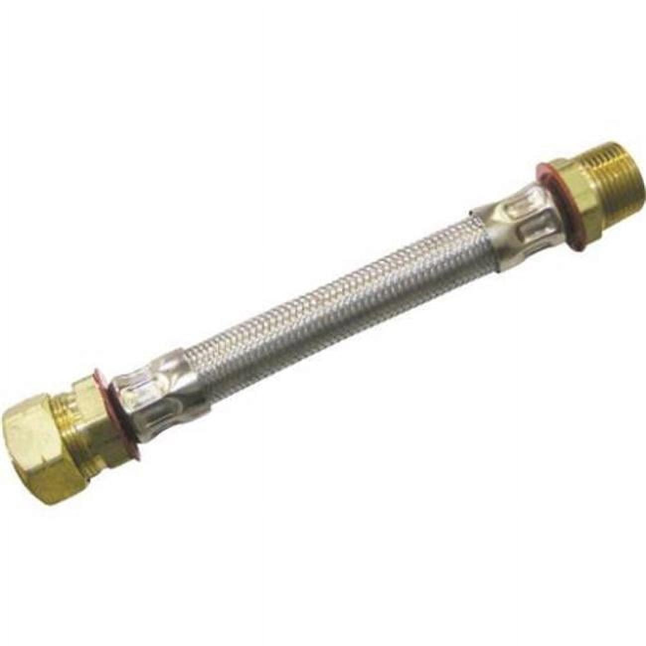 BK Products 3/4 in T X 7/8 in D Compression 18 in Braided Stainless Steel Heater