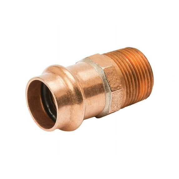 B & K PF 01131L Streamline Male Press Adapter, Copper, 1/2" x 1/2"