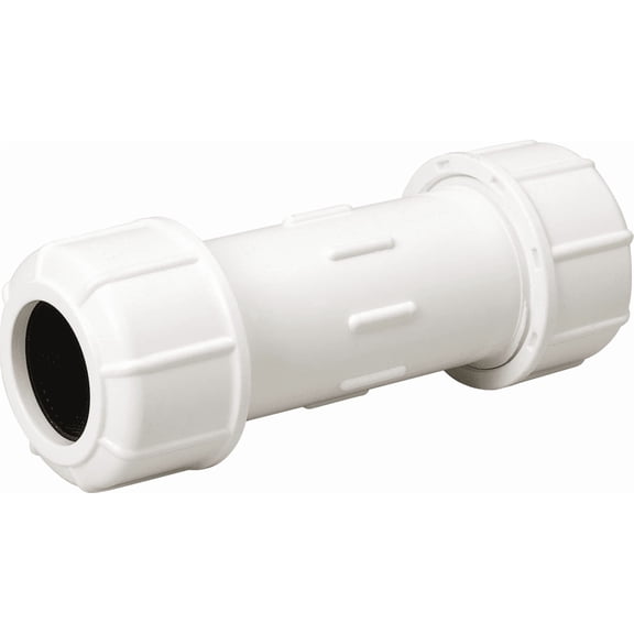 B & K Plastic Compression PVC Coupling - Pack of 2 Residential Use, Standard Application