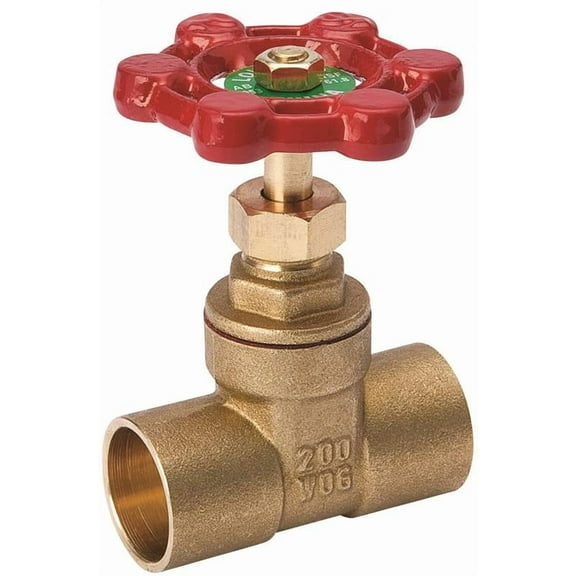 Maintenance Warehouse Gate Valve ProLine 100-453NL - Brass, Compact - 1/2" S X 1/2" S