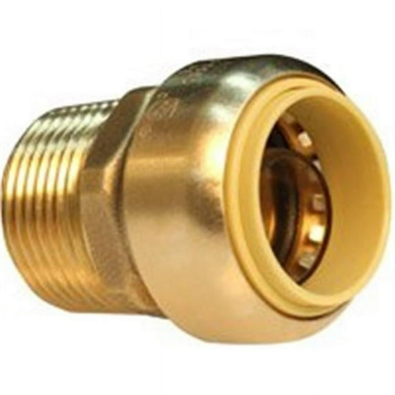Pro Bite 630-104HC/LF822MR Straight Tube To Pipe Adapter, 3/4 in, Push Connect X MNPT, 200 psi, Bras