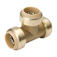 thumbnail image 1 of Mueller Streamline Pipe Tee ProLine Series - 3/4 In Push-Fit Brass - Bronze, 1 of 2
