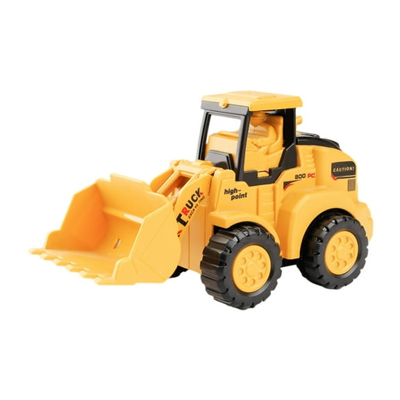 B Kids Construction Vehicle Toy, Press Return Simulation Excavator Model, Durable Plastic Ages 3 Plus