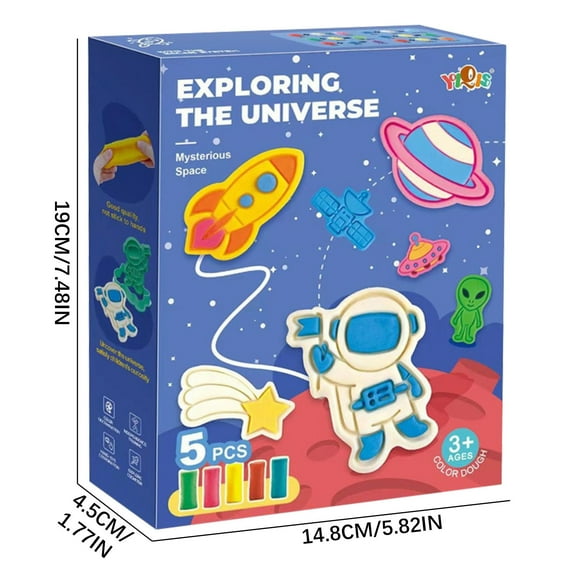 B Kids Dough Play Set World Map Theme With Continents Molds And 5 Color Dough Educational Geography Toy 14 Piece