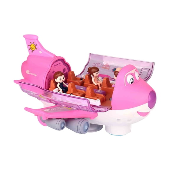 B Kids Inertia Airplane Model Toy With Spinning Propeller Lights Realistic Flight Sound Effects