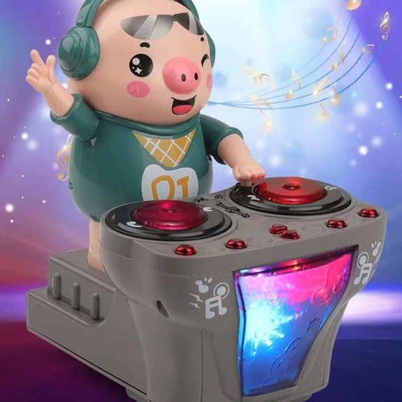 B Kids Musical Dancing Pig Toy With Colorful Lights And Charging Configuration Automatic Movement