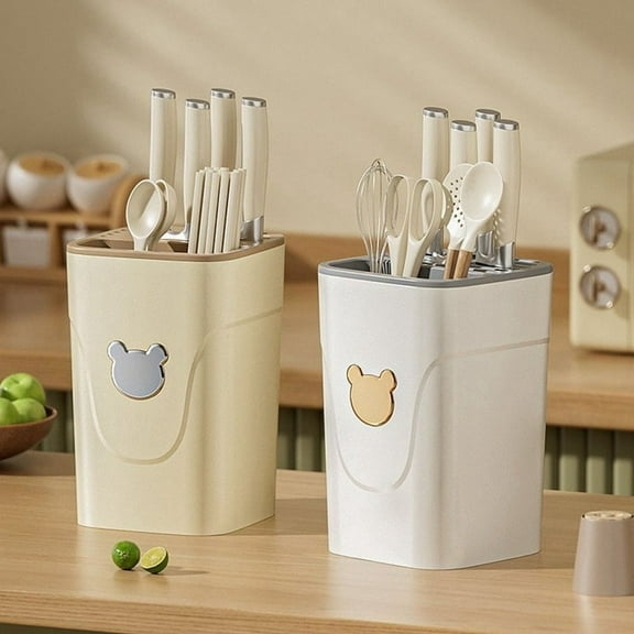 B-Kitchen Knifes Holder Multifunctional Chopsticks Tableware Organizers Knife Storage Rack Countertop Shelf