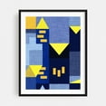 thumbnail image 1 of B-Klee Blue - Bauhaus  - Illustration Geometric Abstract Modern Art Pattern Mid-Century Modern Bauhaus Minimalist Black Framed Wall Art Print 8 x 10 inches, 1 of 1