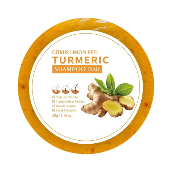 B Kojic Turmeric Shampoo Bar For Hair Cleansing & Care 50G Plastic Container