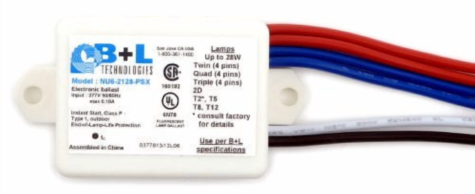 B&L Technologies 50638 - NU6-2128-PSX 277V Compact Fluorescent Ballast ...