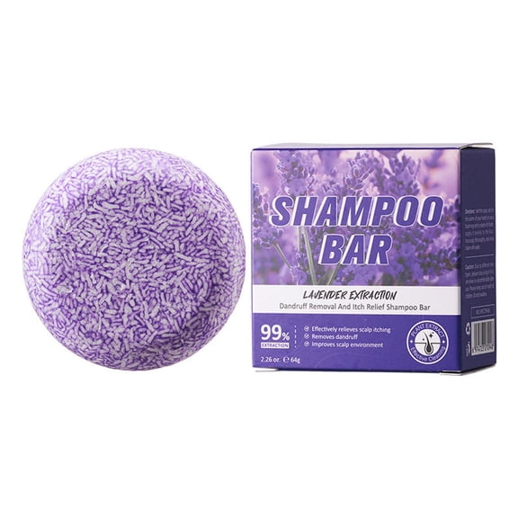 B Lavender 5-In-1 Natural Shampoo Bar For Oily Scalp Dandruff Care Metal Case